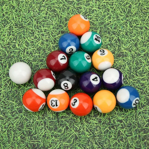Vista 2 de Juego completo de bolas de billar, bola de billar de resina, juego de bolas de billar de mármol, bolas de billar de resina, bolas de billar