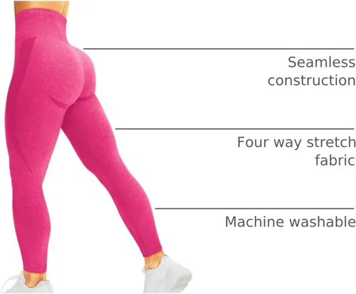 Vista 35 de HIGORUN - Leggings sin costuras para mujer, moldeadores, con diseño gráfico de sonrisas, de cintura alta, para el gimnasio, yoga o hacer ejercicio