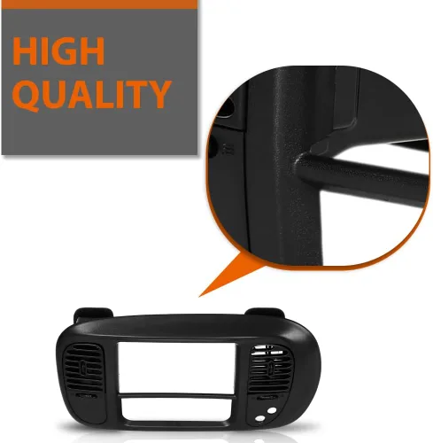 Vista 8 de CROSSDESIGN Nuevo negro central Dash Radio Air Vent Bisel Trim compatible con Ford F150 Expedition 1997 1998 1999 2000 2001 2002 2003
