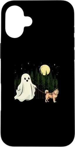 Vista 22 de iPhone 16 Akita Walking Ghost Halloween Funny Kids Costume Case