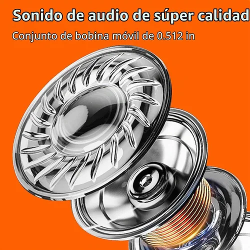 Vista 5 de Auriculares inalámbricos, auriculares Bluetooth con tiempo de reproducción de 30 horas, con pantalla LED de potencia, Bluetooth 5.3 impermeable