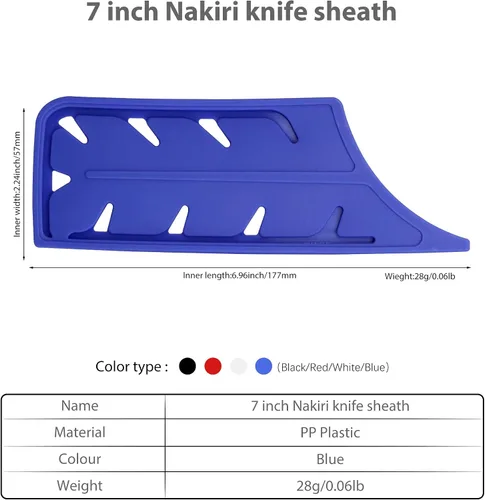 Vista 3 de XYJ Juego de 2 fundas de seguridad para cuchillos de seguridad, protector de borde, funda universal para cuchillos, cuchilla, protector de Azul