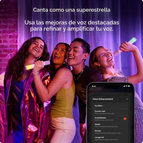 Vista 9 de VIZIO MicMe 2.1 Barra de sonido de karaoke, 2 micrófonos inalámbricos, subwoofer inalámbrico con Dolby Atmos, DTS:X, altavoz Bluetooth, compatible