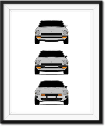 Vista 5 de Custom Car Posters Póster hecho a mano compatible con Datsun 240Z 260Z 280Z, generaciones e impresión de Datsun S30/Nissan S30 (Nissan Fairlady Z)