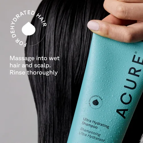 Vista 5 de Champú ultrahidratante de Acure - Champú hidratante para mujeres y hombres, hidrata y suaviza el cabello fino, seco, dañado y con tratamiento