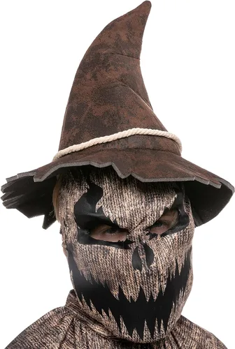 Vista 5 de Spooktacular Creations Disfraz de espantapájaros de Halloween para niños, disfraz de espantapájaros para juegos de rol