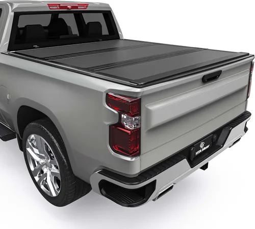 Vista 14 de YITAMOTOR - Funda rígida de triple pliegue para tonneau de camioneta de 5.8 pies, compatible con GMC Sierra 1500 y Chevy Silverado 2007 al 2013