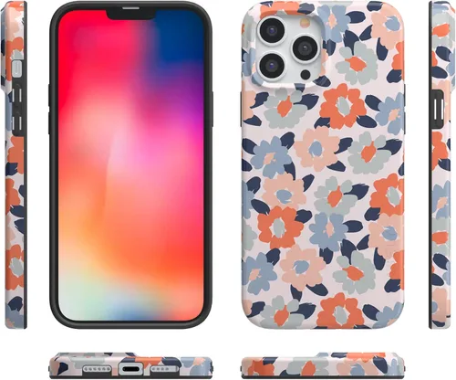 Vista 7 de Casely Funda para iPhone 13 Pro Compatible con MagSafe Campo de flores Funda floral pastel