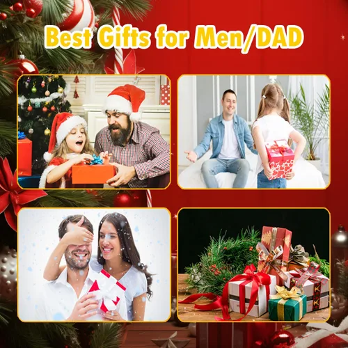 Vista 6 de Regalos para papá y hombres, paquete de 2 bolígrafos multiherramienta, bolígrafo multifunción