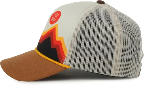 Vista 7 de Gorra de camionero con diseño de montaña blanca para Jeep