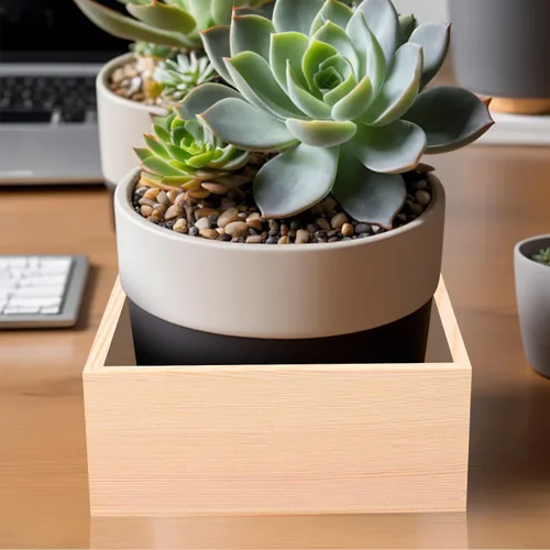 Vista 5 de 12 cajas de madera sin terminar, cajas pequeñas cuadradas de madera de 6 x 6 pulgadas, caja de madera rústica para exhibición, contenedor