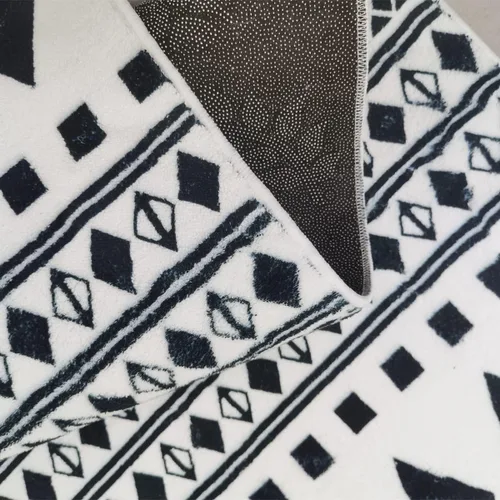 Vista 4 de Alfombra geométrica bohemia – Alfombra pequeña de 2 x 3 pies para entrada, marroquí, antideslizante, envejecida, lavable, para puerta, baño