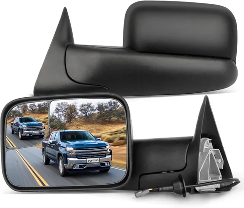 Vista 12 de SCITOO Espejos de remolque retrovisores izquierdos+derechos para Dodge 2009-2016 para Dodge para Ram 1500 2500 3500 con señal de giro calentada