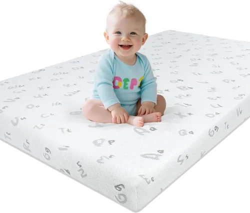 Vista 9 de Colchón Pack and Play, 38 x 26 pulgadas, Pack N Play, con funda extraíble transpirable, colchón portátil plegable de espuma viscoelástica de doble