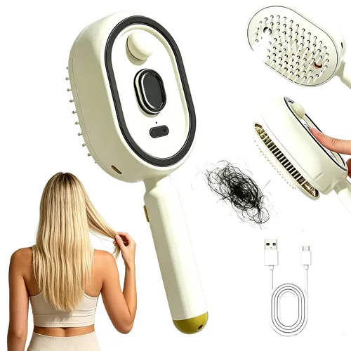 Vista 7 de Cepillo definidor de rizos, productos de cepillo de pelo rizado con 3 piezas de cepillo de pelo de espalda resbaladiza, cepillo de cerdas, peine