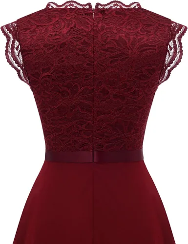 Vista 95 de Dressystar - Vestido de dama de honor, sin mangas, con cuello en V, para fiesta de boda