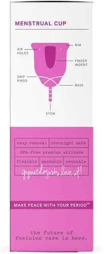 Vista 4 de The Honey Pot Company - Copa menstrual - Protección reutilizable de 12 horas para períodos - Productos naturales de higiene femenina - Talla 1