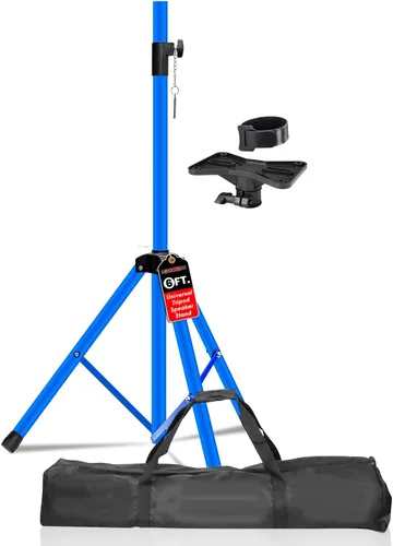 Vista 12 de 5 Core Soporte de altavoz de montaje universal, construcción de acero, 132 libras, trípode estable Capcity con altura ajustable de 72 pulgadas