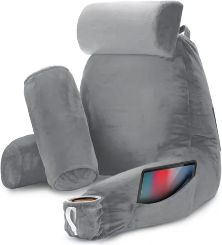 Vista 38 de Nestl Almohada de lectura para niños y adolescentes con espuma viscoelástica triturada, almohadas de respaldo para leer, ver y jugar, uso
