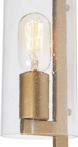 Vista 7 de KSANA Lámpara de pared de 1 luz, moderna lámpara dorada montada en la pared, iluminación de baño de vidrio sembrado para dormitorio, pasillo