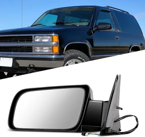 Vista 29 de Conjunto de espejo lateral del conductor o del pasajero para Ford F150 F250 F350 plegable manual, sin calefacción, color negro liso, paquete de 1