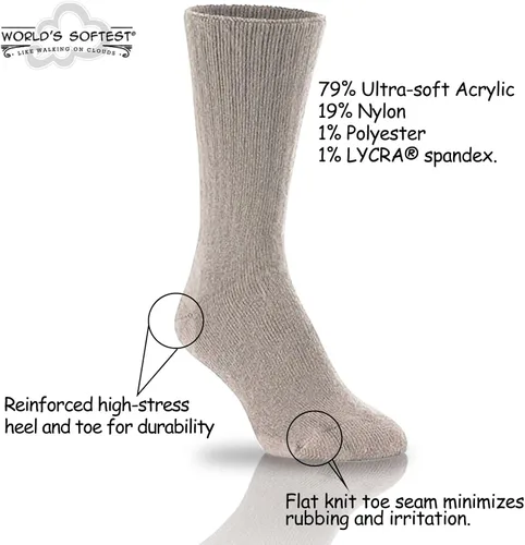 Vista 6 de World's Softest Calcetines Unisex Classic Crew