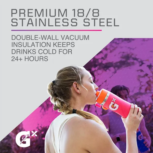 Vista 3 de Gatorade Botella de acero inoxidable Gx, 32oz