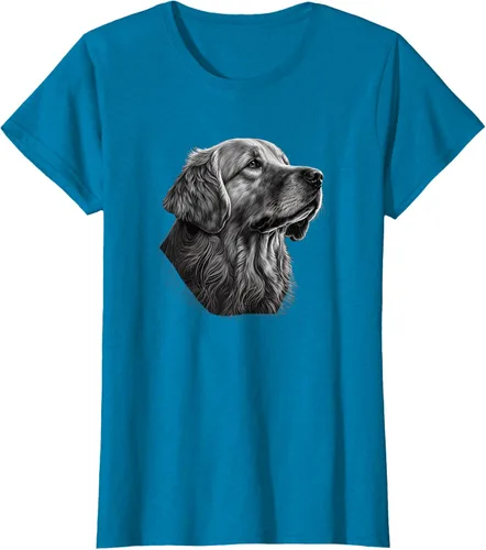 Vista 109 de Camiseta divertida Golden Retriever, Negro