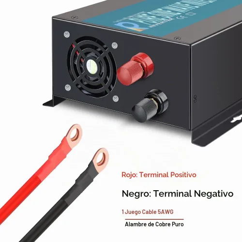 Vista 4 de WZRELB Onda sinusoidal pura de potencia completa 12V a 120V DC a CA inversor de corriente (RBP500S)