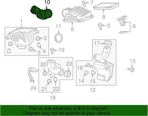 Vista 3 de Anxingo 17228-RGL-A11 Reemplazo del tubo de la manguera de admisión del filtro de aire para Honda Odyssey V6 3.5L 2007-2010 Conducto de arranque
