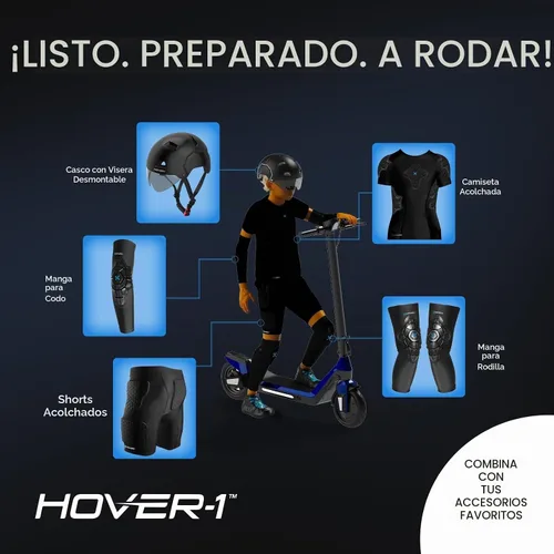 Vista 5 de Hover-1 Sunbeam Kick Scooter with Multicolor Wheel Lights, 4.5” Front Wheels, Rear Foot Brake, and 110 Pound Weight Capacity