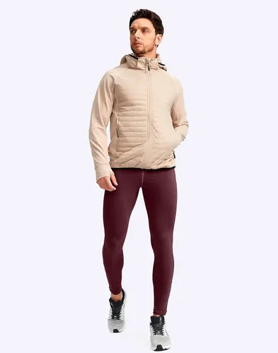 Vista 6 de Pudolla Men's Thermal Running Tights with 3 Zipper Pockets Workout Compression Leggings Cycling Pants for Men Hiking Jogging