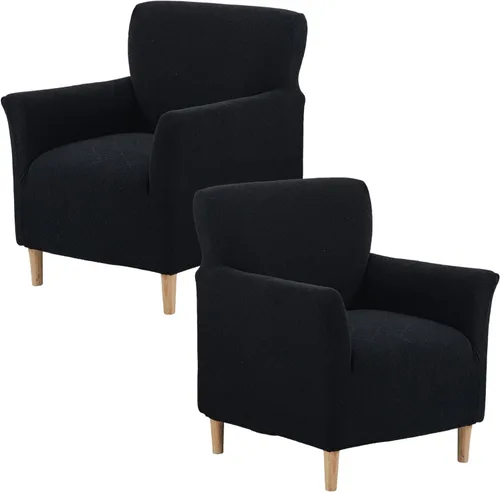 Vista 26 de Fundas de jacquard para sillón de banquete, fundas suaves para sillón de 1 pieza, fundas elásticas para silla de sala de estar, antideslizantes