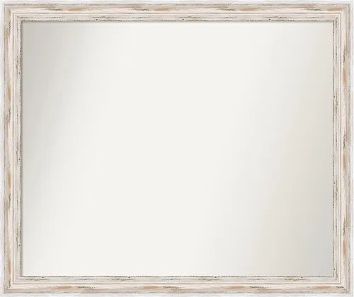 Vista 273 de Amanti Art Espejo personalizado, espejo de baño estrecho Alexandria White Wash, espejo de pared o espejo de tocador de baño sobre el fregadero