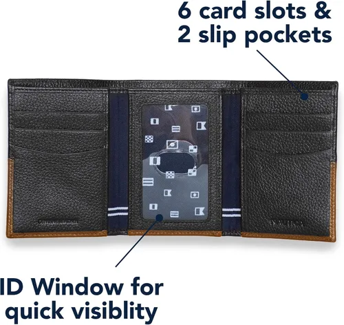 Vista 4 de Nautica Classic J-Class Leather Bifold Wallet