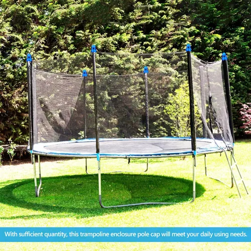 Vista 2 de BESPORTBLE Tapas de poste de trampolín, tapas de poste de recinto para poste de 1.5 pulgadas, tapa dura de repuesto para trampolín al aire libre