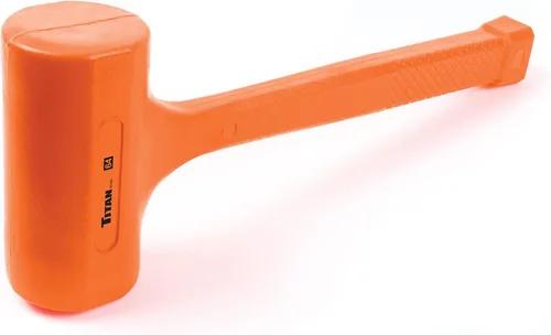 Vista 6 de Titan 63008 Martillo de Golpe Muerto de 8 onzas con Cabeza Rellena de Perdigones de Acero, Resistente a Chispas y Rebotes, Mango Texturizado Tipo