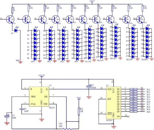 Vista 7 de Gikfun Electrónica LED intermitente luces que sueldan práctica Junta PCB DIY Kit EK1874