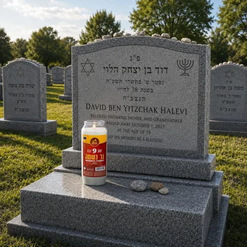 Vista 4 de Ner Mitzvah Vela Yartzeit de 9 días - Vela Kosher Yahrtzeit Memorial y Yom Kippur Vela en soporte de plástico