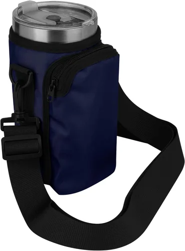 Vista 8 de Xxerciz Bolsa de transporte para botella de agua para vaso Yeti Rambler de 30 onzas, soporte para botella de agua con correa ajustable, bolsa