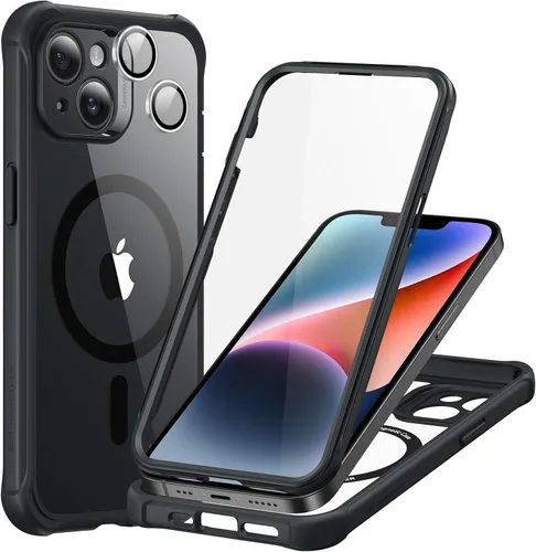 Vista 15 de ESR Funda para iPhone 14, compatible con MagSafe, funda de cuerpo completo a prueba de caídas de grado militar con protector de pantalla de vidrio