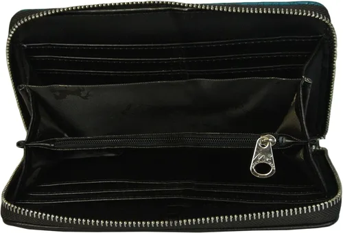 Vista 3 de Montana West Cartera de muñeca para mujer, 2 en 1, de piel auténtica, con cierre de cremallera