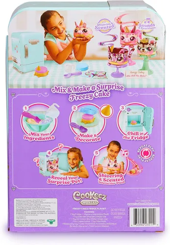 Vista 3 de Cookeez Makery Freezy Cakez. Mezcla y decora a tu mejor amigo de peluche. Coloca tu mezcla de pastel en la congelación y sorpréndete cuando salga un