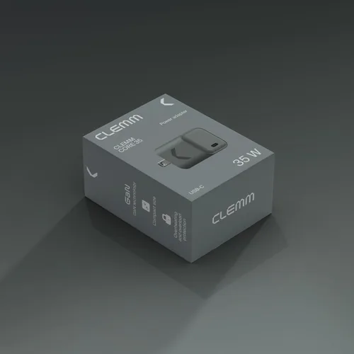 Vista 10 de CLEMM Core 35W Adaptador de corriente de carga rápida para iPhone 17/16/15/14/13/12/11/X, Galaxy S24 Ultra/S23 y más - GaN, PD 3.0, PPS, USB-C × 1