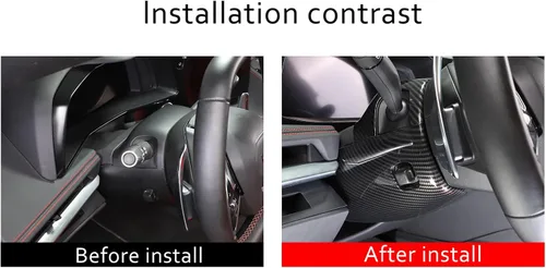 Vista 7 de Cubierta inferior para base de volante compatible con Chevrolet Corvette C8 Stingray 2020-2023 ABS 2020-2023, accesorios de moldura