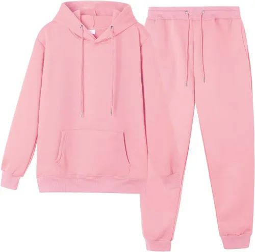 Vista 16 de CHAIRAY Conjunto deportivo unisex de 2 piezas con capucha para mujer 01Albaricoque