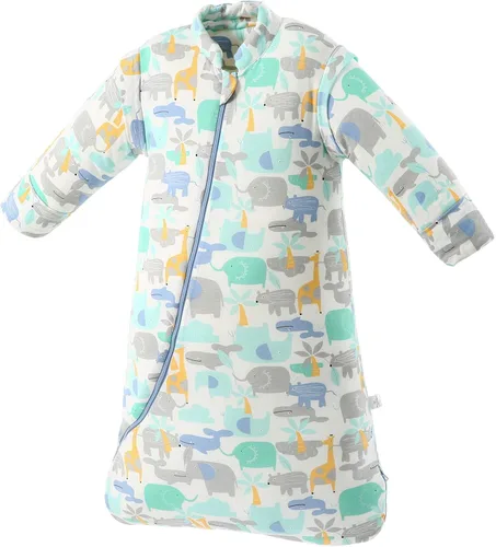 Vista 10 de Saco de dormir orgánico para bebé, manta de manga desmontable, grosor moderado, (32-68℉)