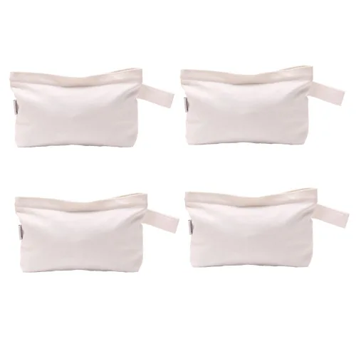 Vista 5 de Bolsa para maquillaje Augbunny hecha de lona de algodón con cierre, paquete de 4 Negro