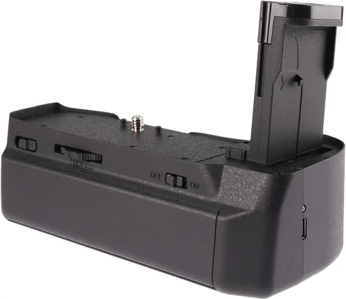 Vista 4 de Empuñadura de batería vertical para BMPCC 4K 6K Blackmagic Pocket Cinema Camera, soporte de batería para batería 3X LP-E6