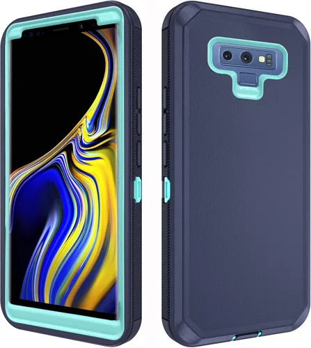 Vista 8 de Asuwish Funda de teléfono para Samsung Galaxy Note 9, híbrida, resistente, a prueba de golpes, dura, a prueba de caídas, cuerpo completo, accesorios